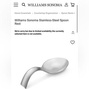 Williams Sonoma Stainless Steel Spoon Rest